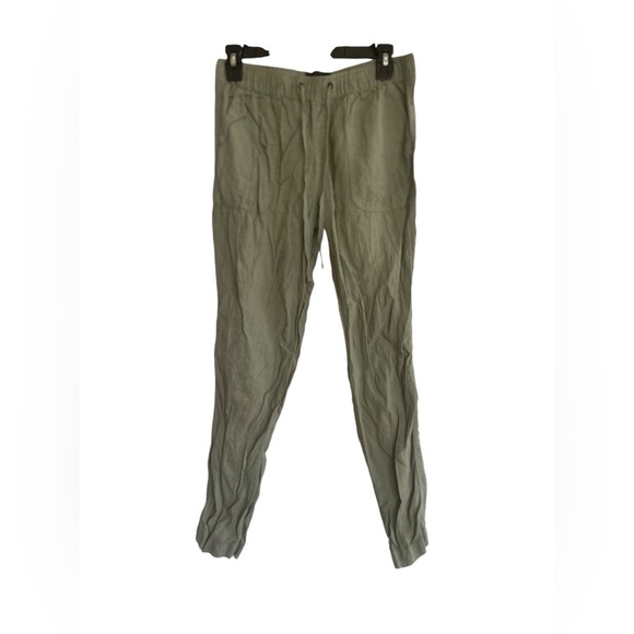 Rachel Zoe Sage Green 100% Linen Pants Cargo Size Small - Picture 1 of 14